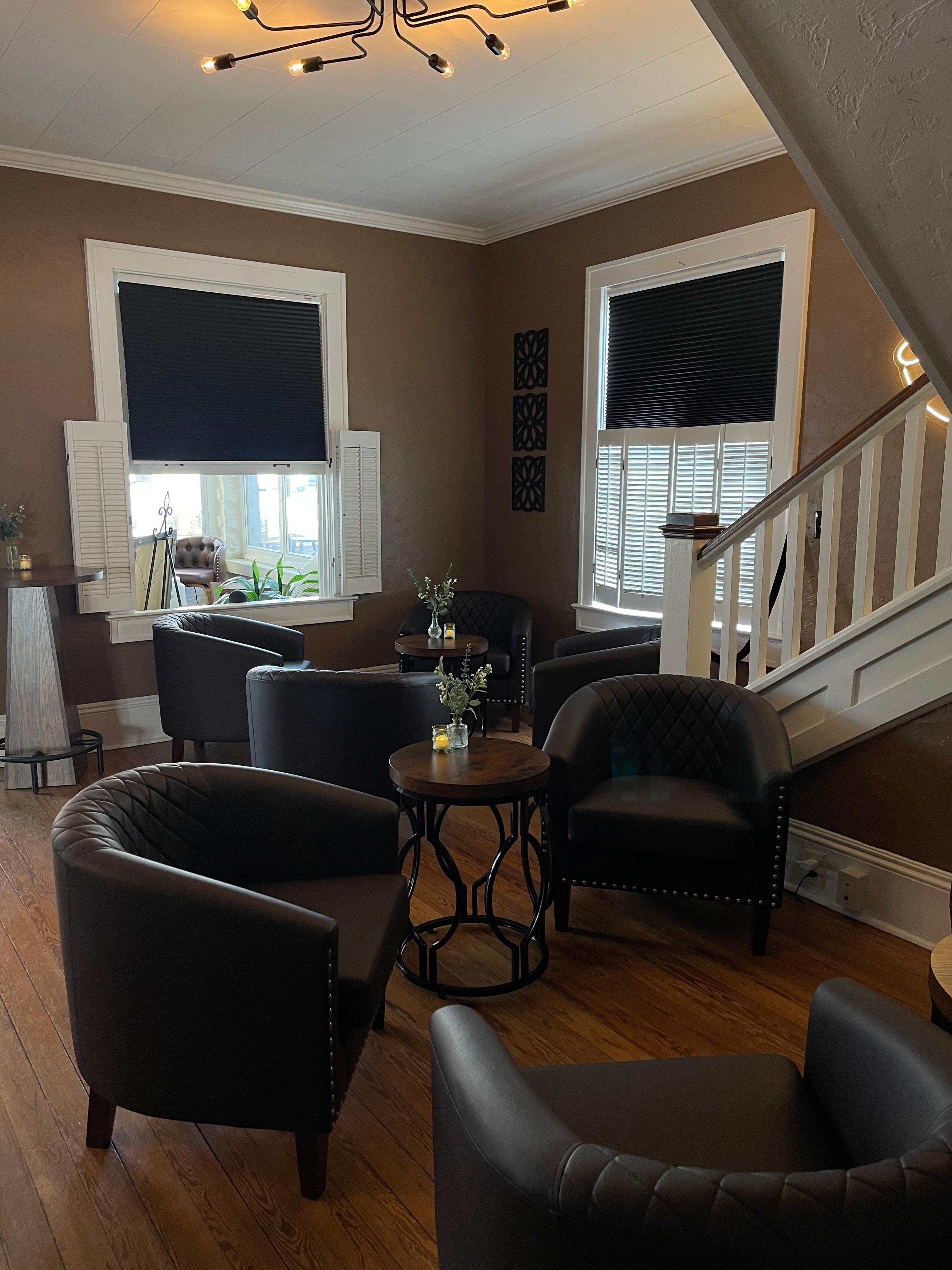 Interior seating area at The Social Cellar