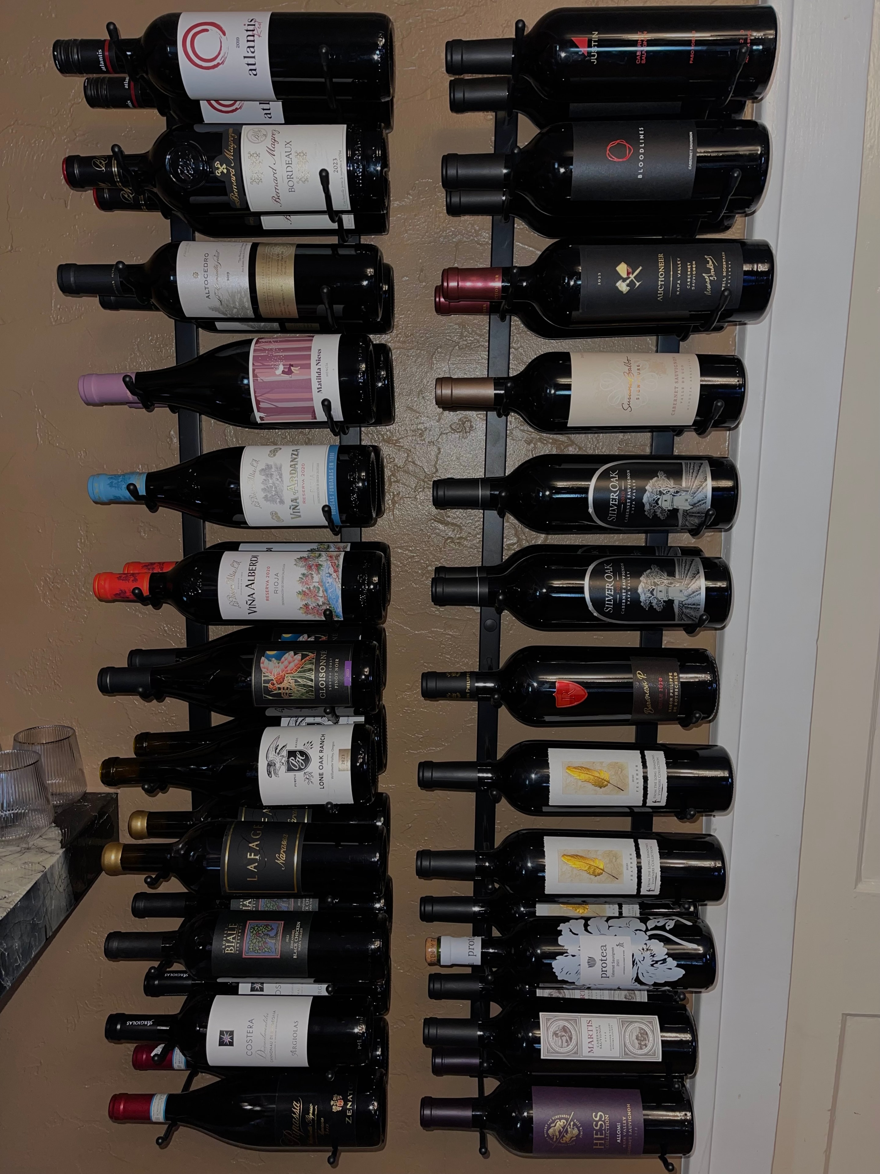 Extensive wine rack selection at The Social Cellar