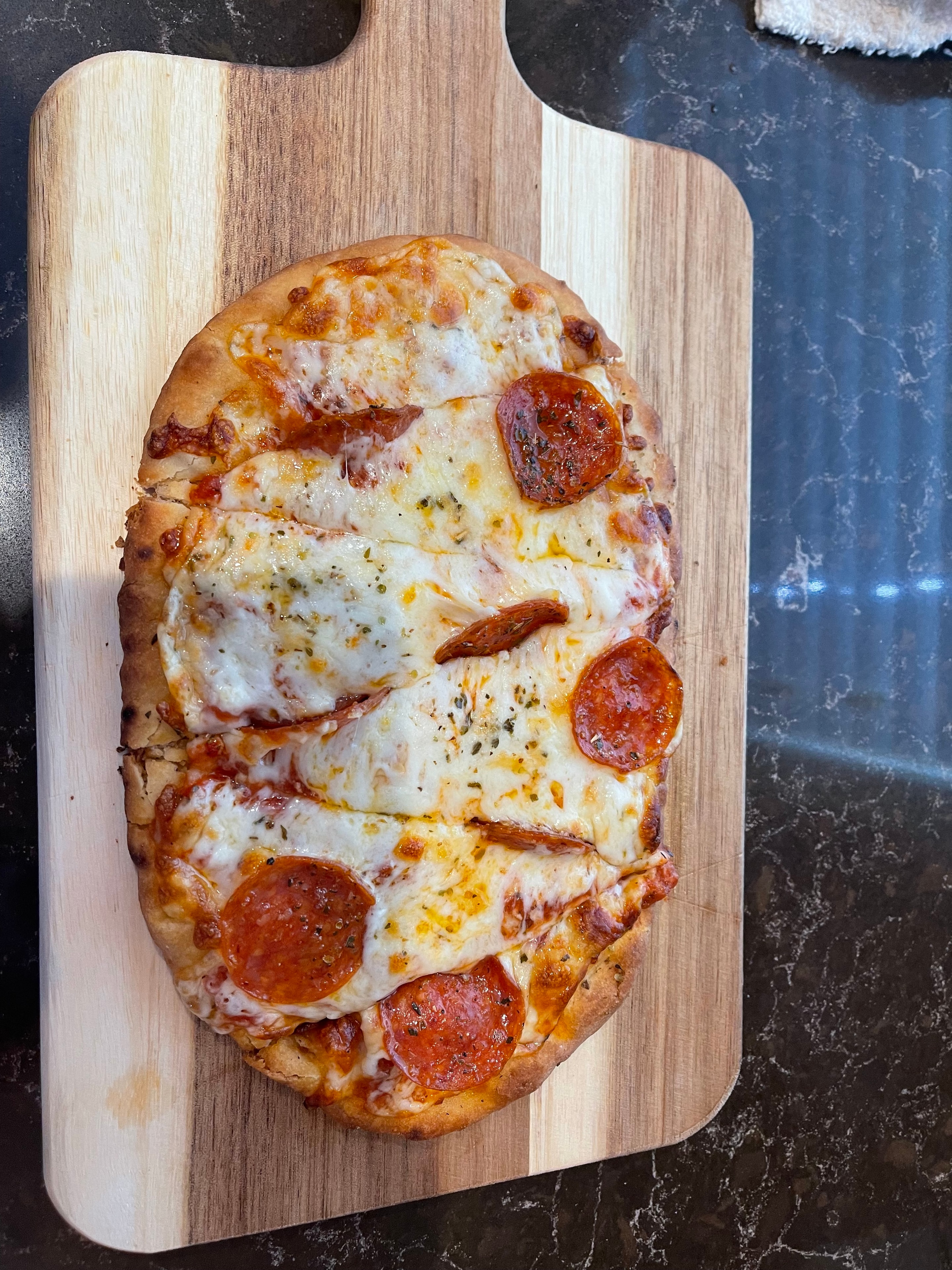 Pepperoni flatbread pizza at The Social Cellar